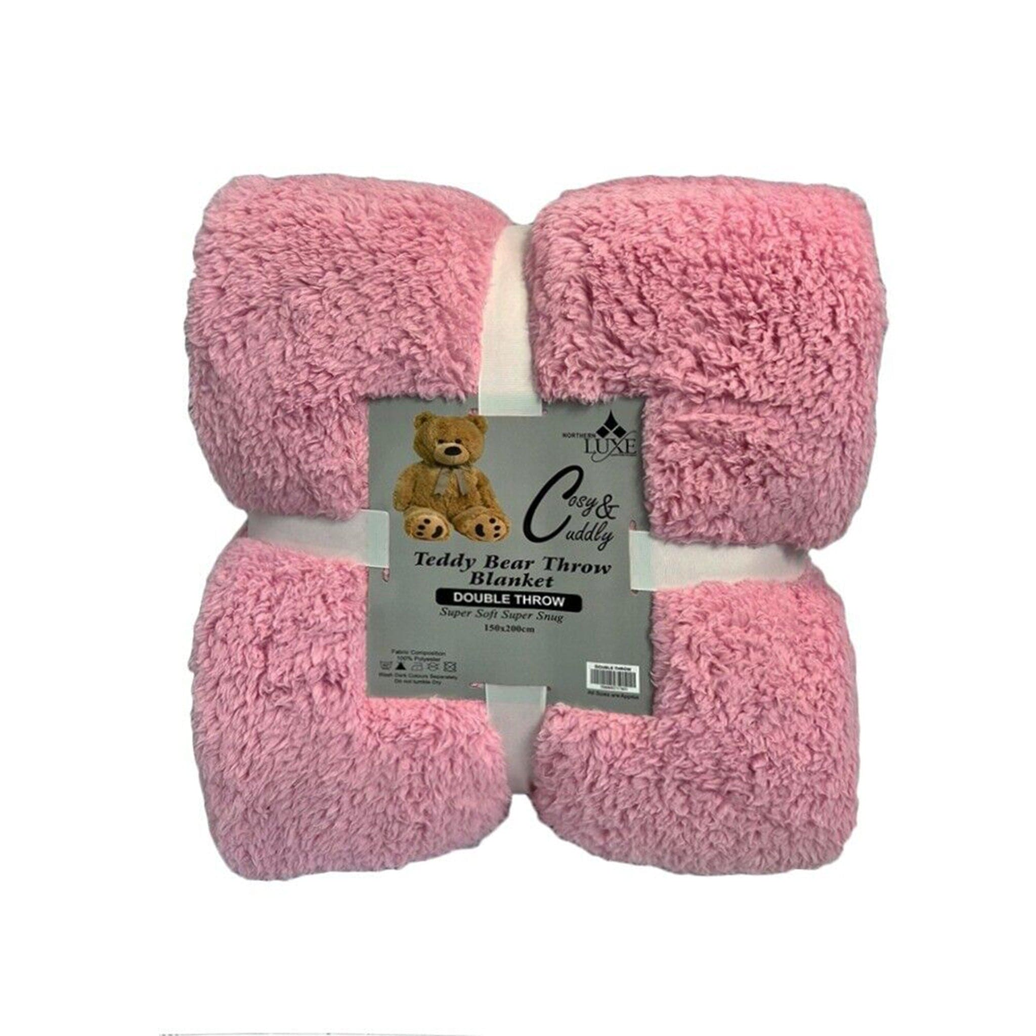Luxury Teddy Fleece Throw Blanket, Genuine Teddy Bear Throw for Cozy Winter Comfort - Cotton Haven