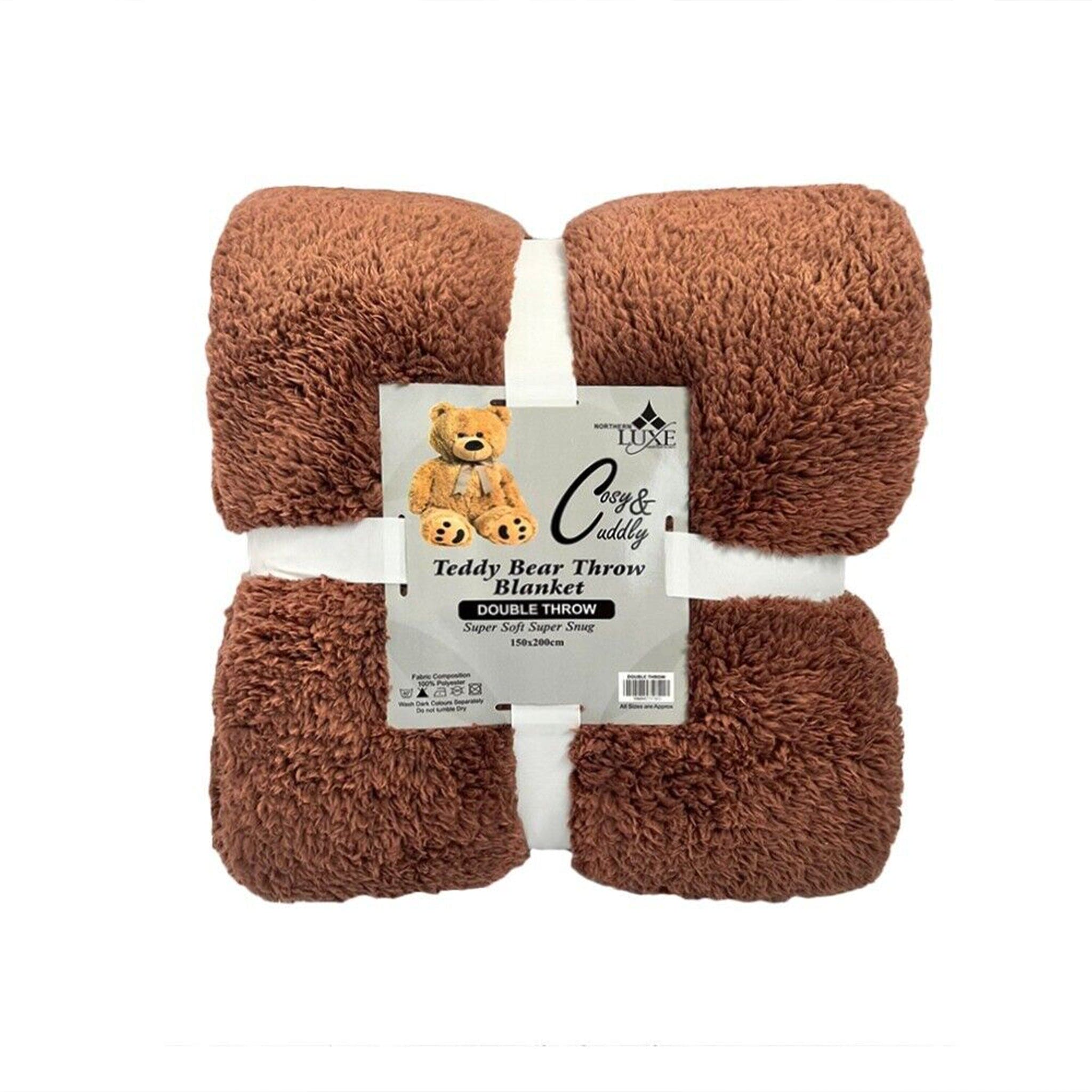 Luxury Teddy Fleece Throw Blanket, Genuine Teddy Bear Throw for Cozy Winter Comfort - Cotton Haven