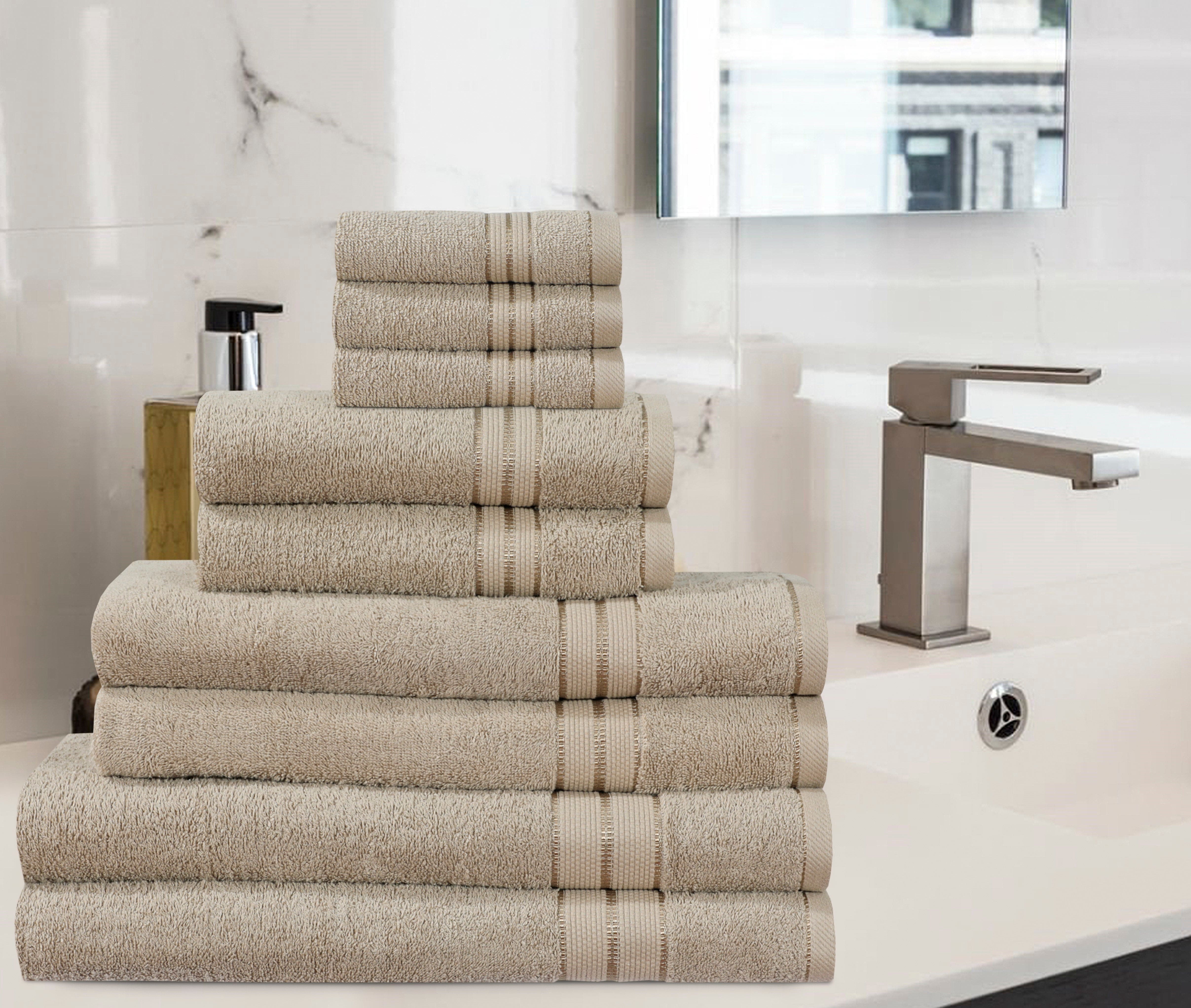 Luxury 8-Piece Towel Bale Set – 600 GSM Flossy Cotton - Cotton Haven