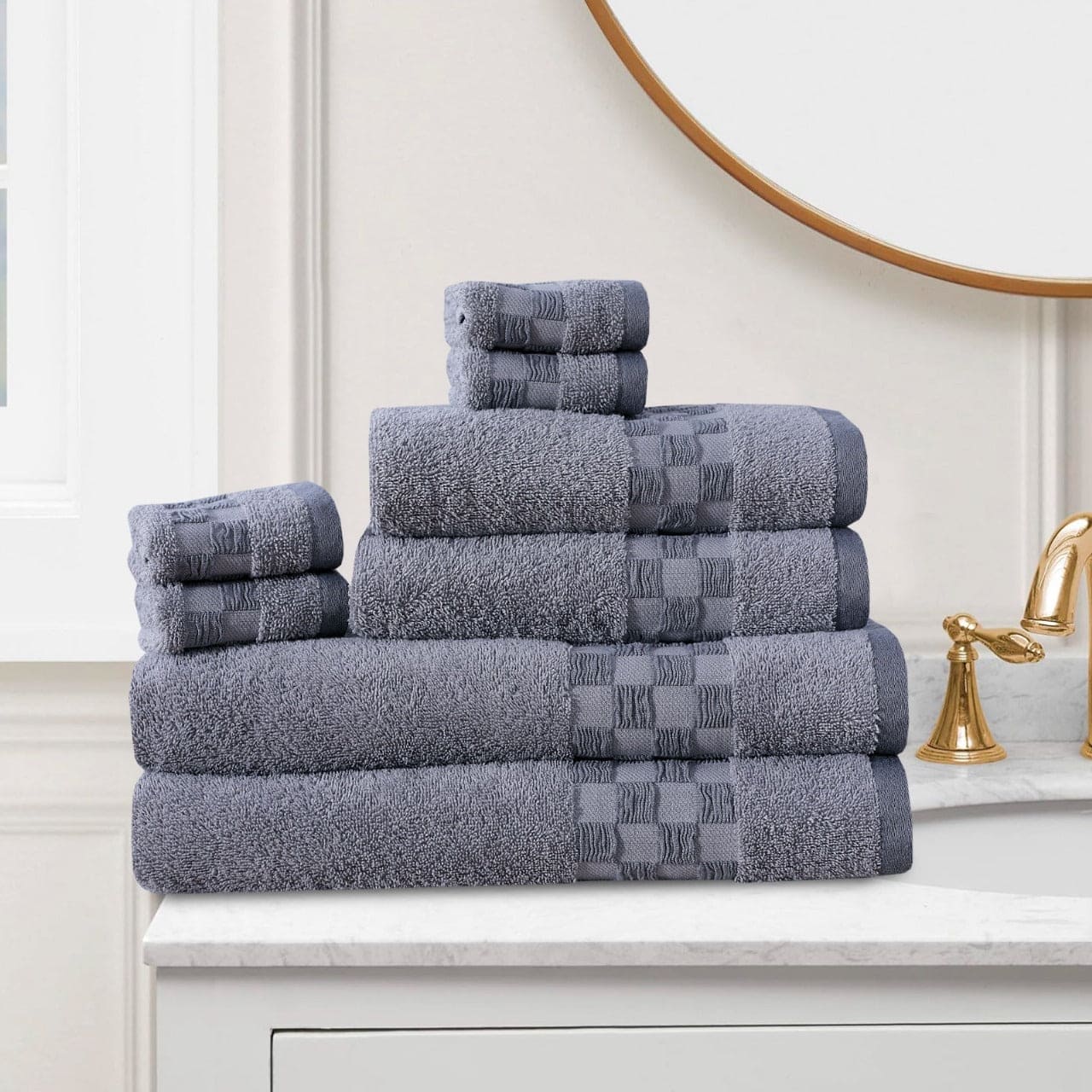 Luxury 8-Piece Towel Bale Set – 600 GSM Flossy Cotton - Cotton Haven