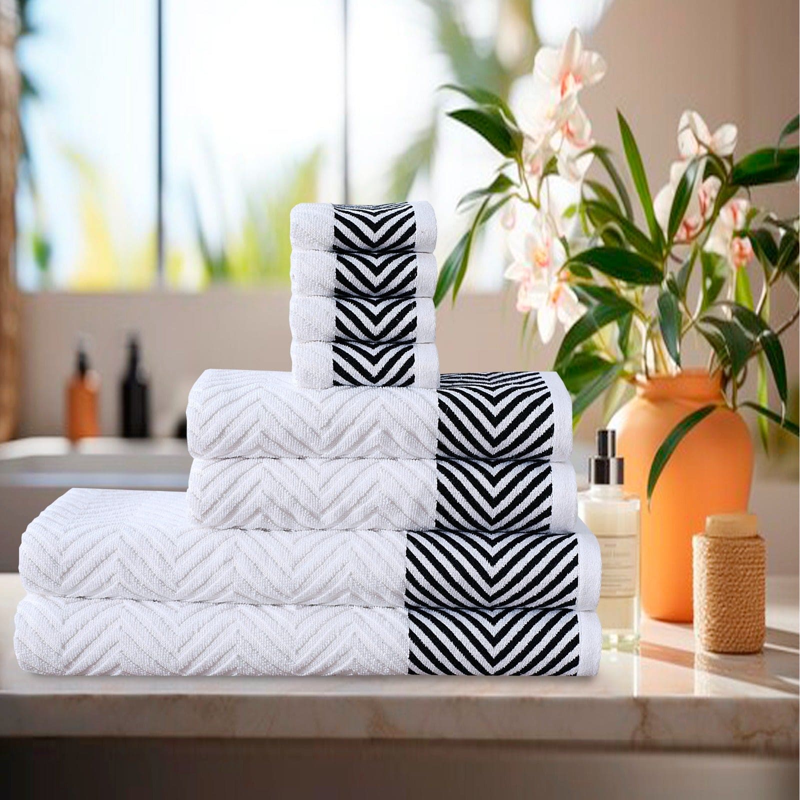 Luxury 8-Piece Towel Bale Set – 600 GSM Flossy Cotton - Cotton Haven