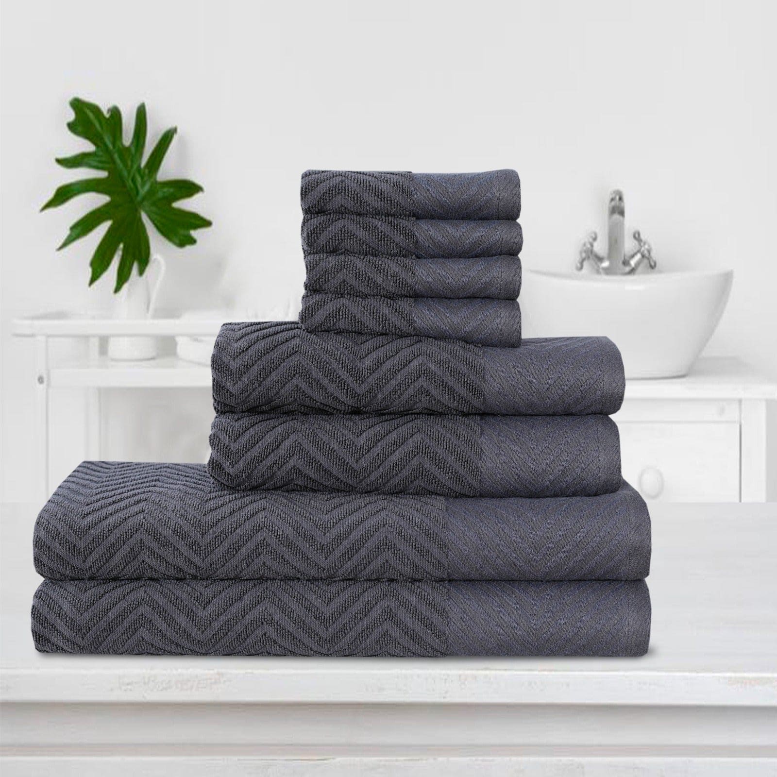 Luxury 8-Piece Towel Bale Set – 600 GSM Flossy Cotton - Cotton Haven