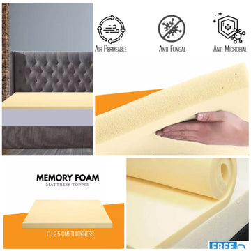 Premium UK-Made Orthopedic Memory Foam Mattress Topper – Best Bed Topper for Back Pain & Superior Comfort, Available in Multiple Sizes – Cotton Haven