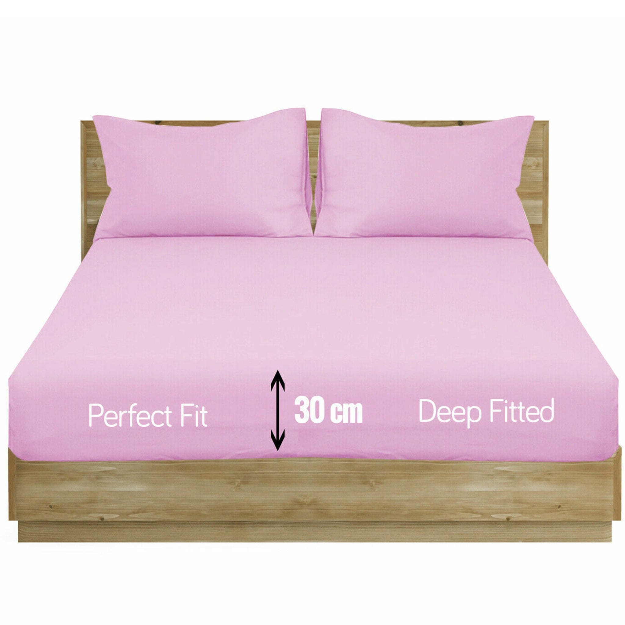 30CM Deep Full Fitted Polycotton Bed Sheet – Premium Extra Deep Fitted Bedding – Cotton Haven