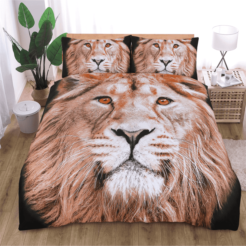 3D Animal Faces Duvet Set  - Cotton Haven