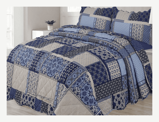 Premium Patchwork Bedspread 3-Piece Set | Timeless Elegance and Comfort - Cotton Haven