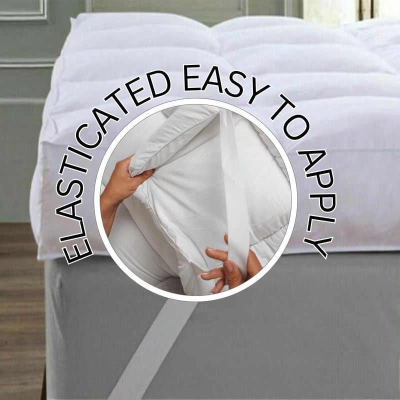 Hotel Quality Mattress Topper 10cm/4Inch Thick - Cotton Haven