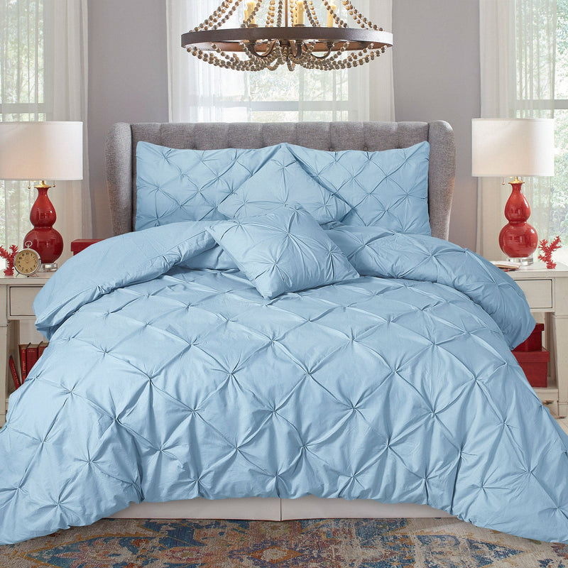 Pintuck Duvet Set with Sheet - Cotton Haven