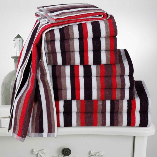 Northren Luxe Royal Victorian Stripe Bath Towel Set – 550 GSM, 100% Cotton Luxury Towels; Best Bath Towels on Sale, Inspired by Sheridan & Waffle Designs – Cotton Haven