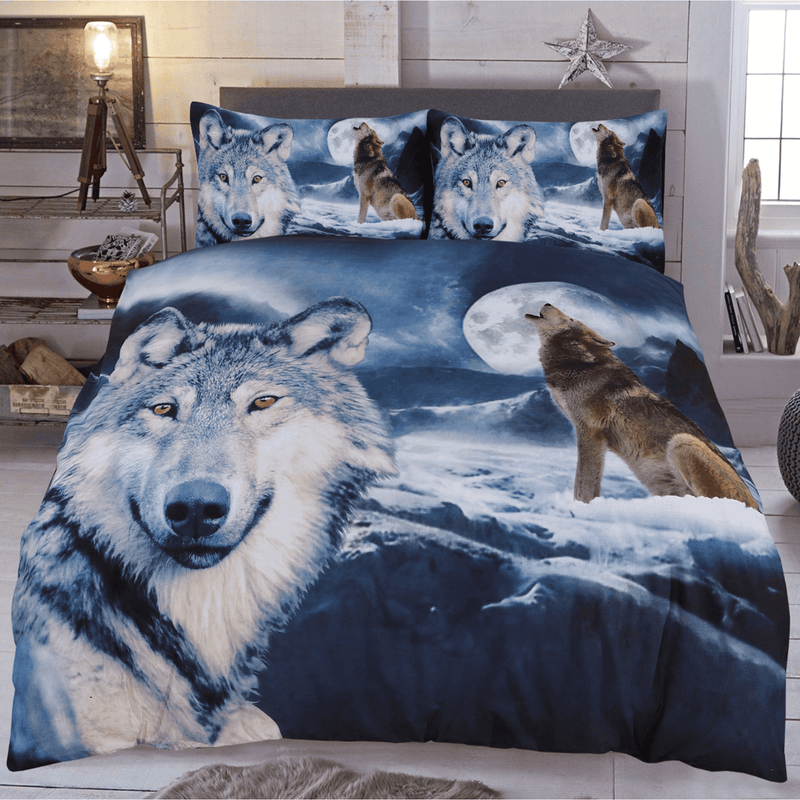 3D Animal Faces Duvet Set  - Cotton Haven