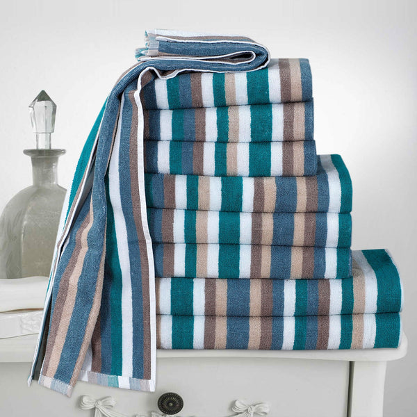 Strip Bath Sheet And Towel Sets  - Cotton Haven