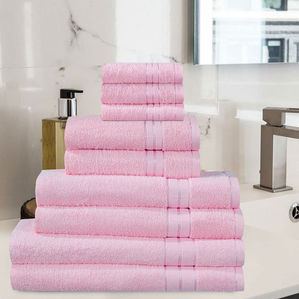 Luxury 600GSM Cotton Towel Set - 8-Piece Bale - Cotton Haven