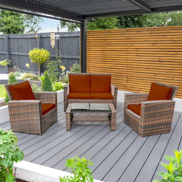 Cushion Pads for Keter Allibert California Rattan Garden Furniture Sofa Armchair - Cotton Haven