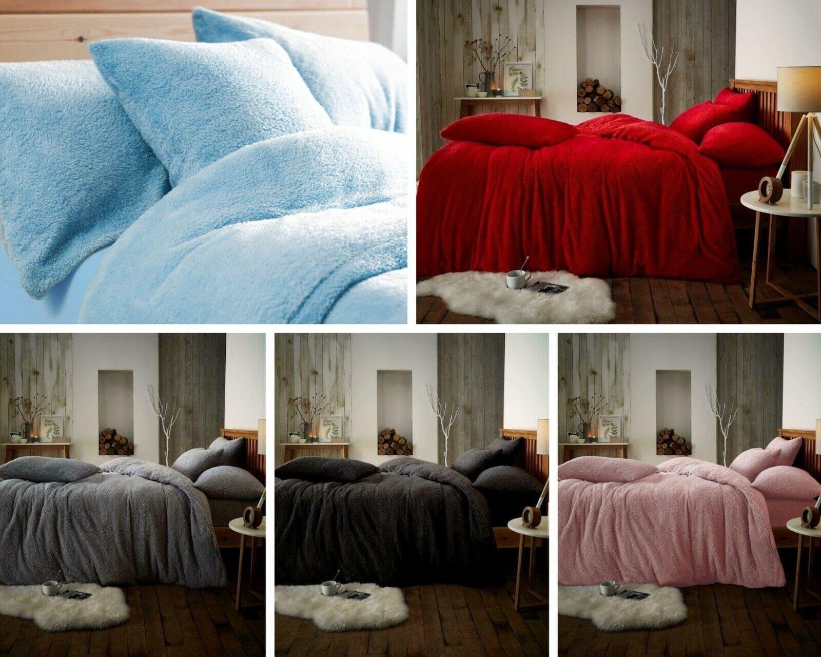 Buy Dark Green Teddy Fleece Duvet Cover and Pillowcase Set from Buy Dark Green Teddy Fleece Duvet Cover and Pillowcase Set from
