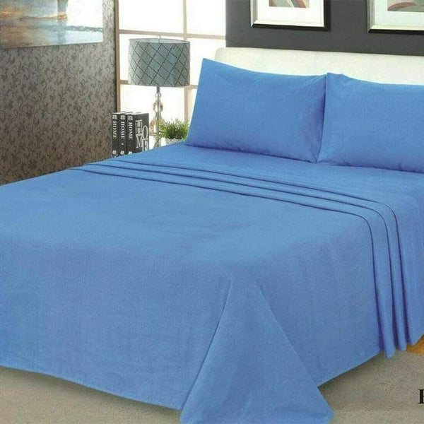 Extra Deep Flannelette Flat Sheets, Warm Soft 100% Brushed Cotton Bed Sheets-Cotton Haven