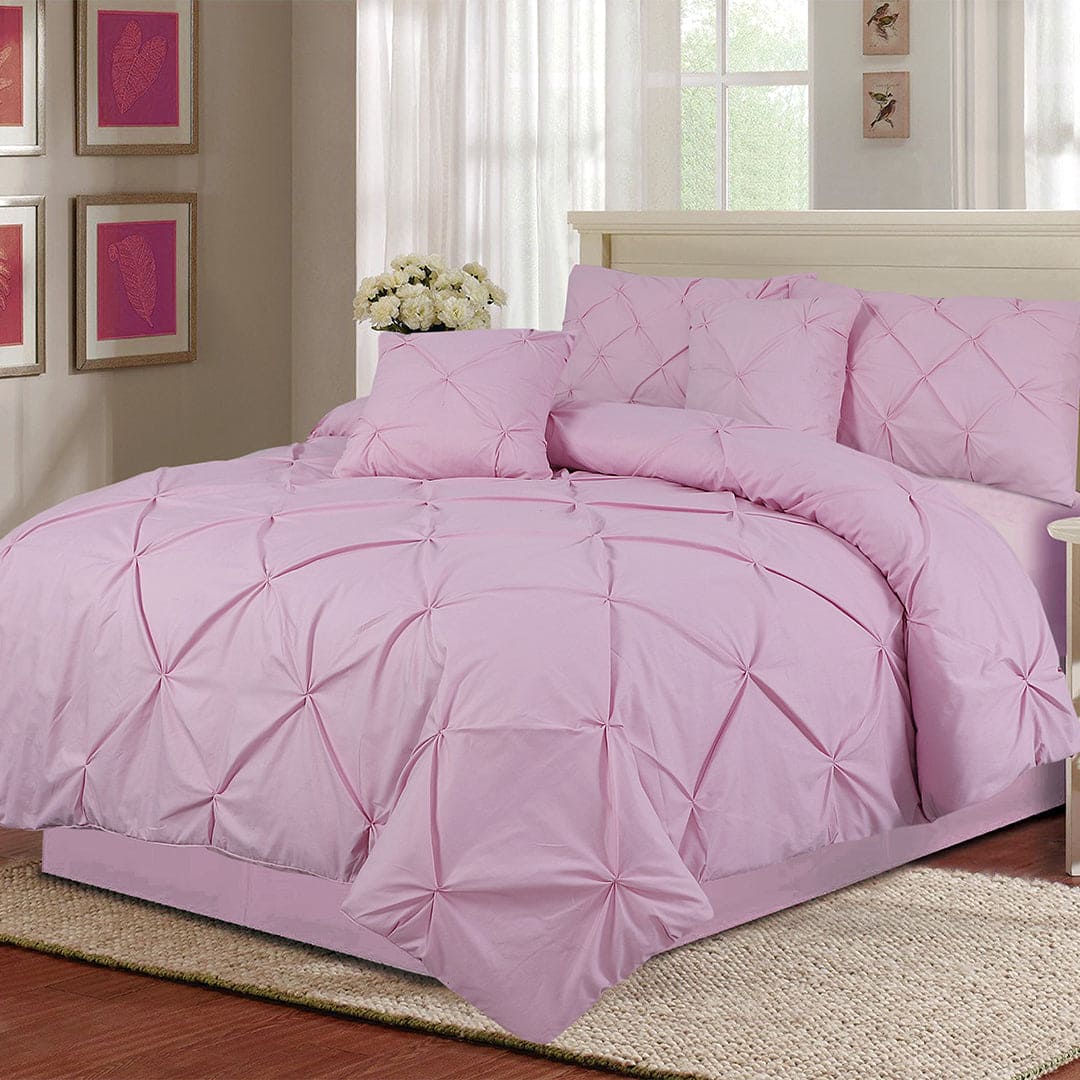 Luxury 68-Pick Hand-Stitched Pintuck Duvet Set with Sheet – Northern Luxe Collection – Cotton Haven