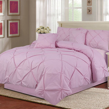 Luxury 68-Pick Hand-Stitched Pintuck Duvet Set with Sheet – Northern Luxe Collection – Cotton Haven