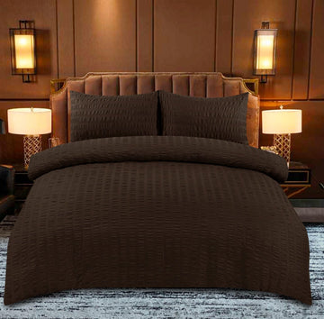 Seersucker Duvet Cover Set | Stylish, Non-Iron & Easy-Care Polycotton Bedding - Cotton Haven