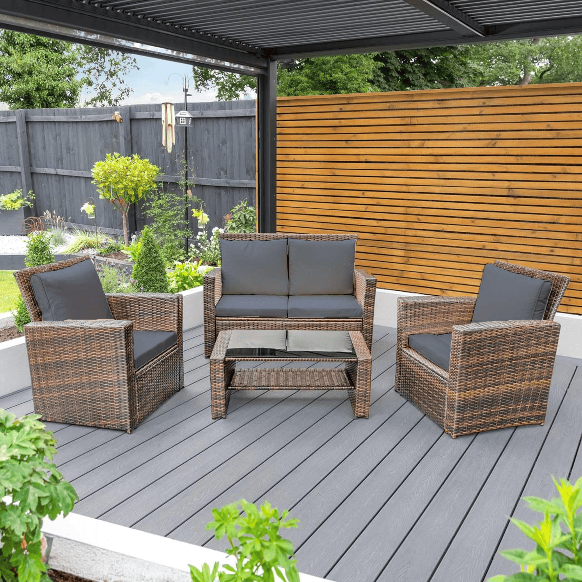 Cushion Pads for Keter Allibert California Rattan Garden Furniture Sofa Armchair - Cotton Haven