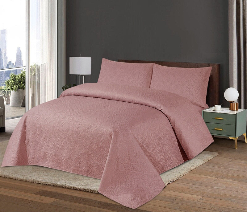 Pinsonic Solid Colour Bed Spreads Double King with Sheet Optional- Cotton Haven