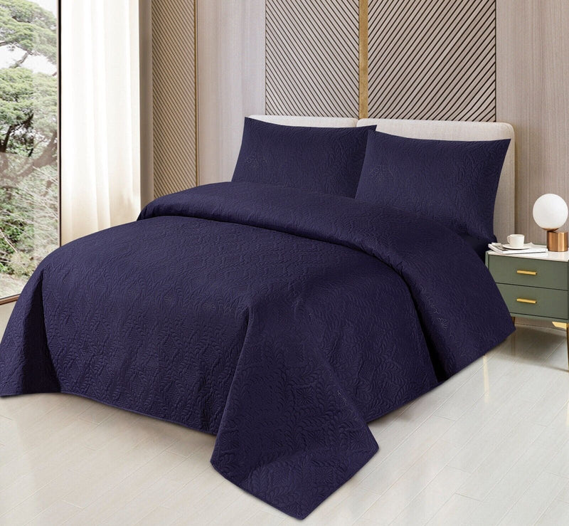 Pinsonic Solid Colour Bed Spreads Double King with Sheet Optional- Cotton Haven