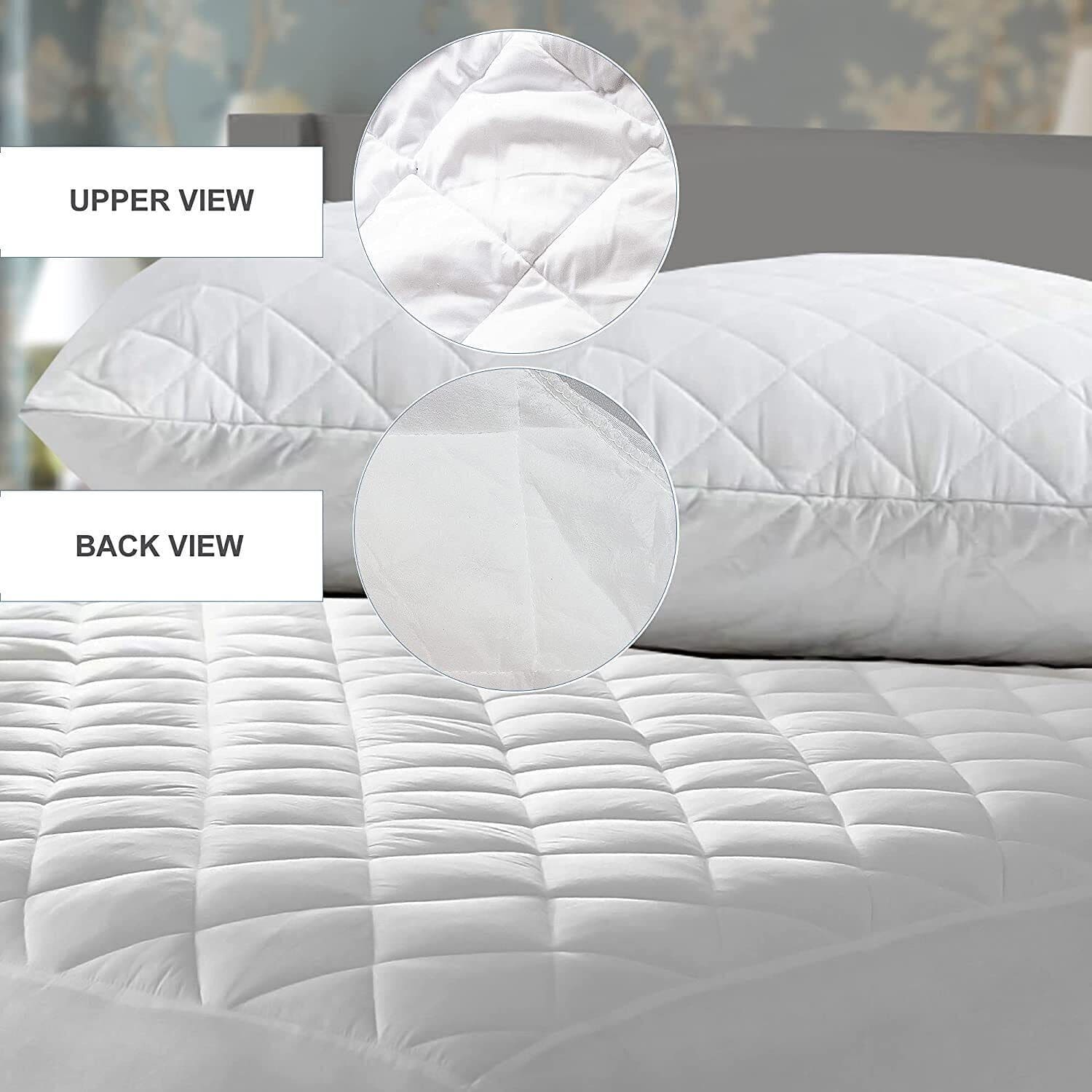 Premium Pillow Top Mattress & Pillow Protector Set – Dust Mite Proof, Tempur Pedic & Waterproof – Cotton Haven