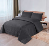 Pinsonic Solid Colour Bed Spreads Double King with Sheet Optional- Cotton Haven